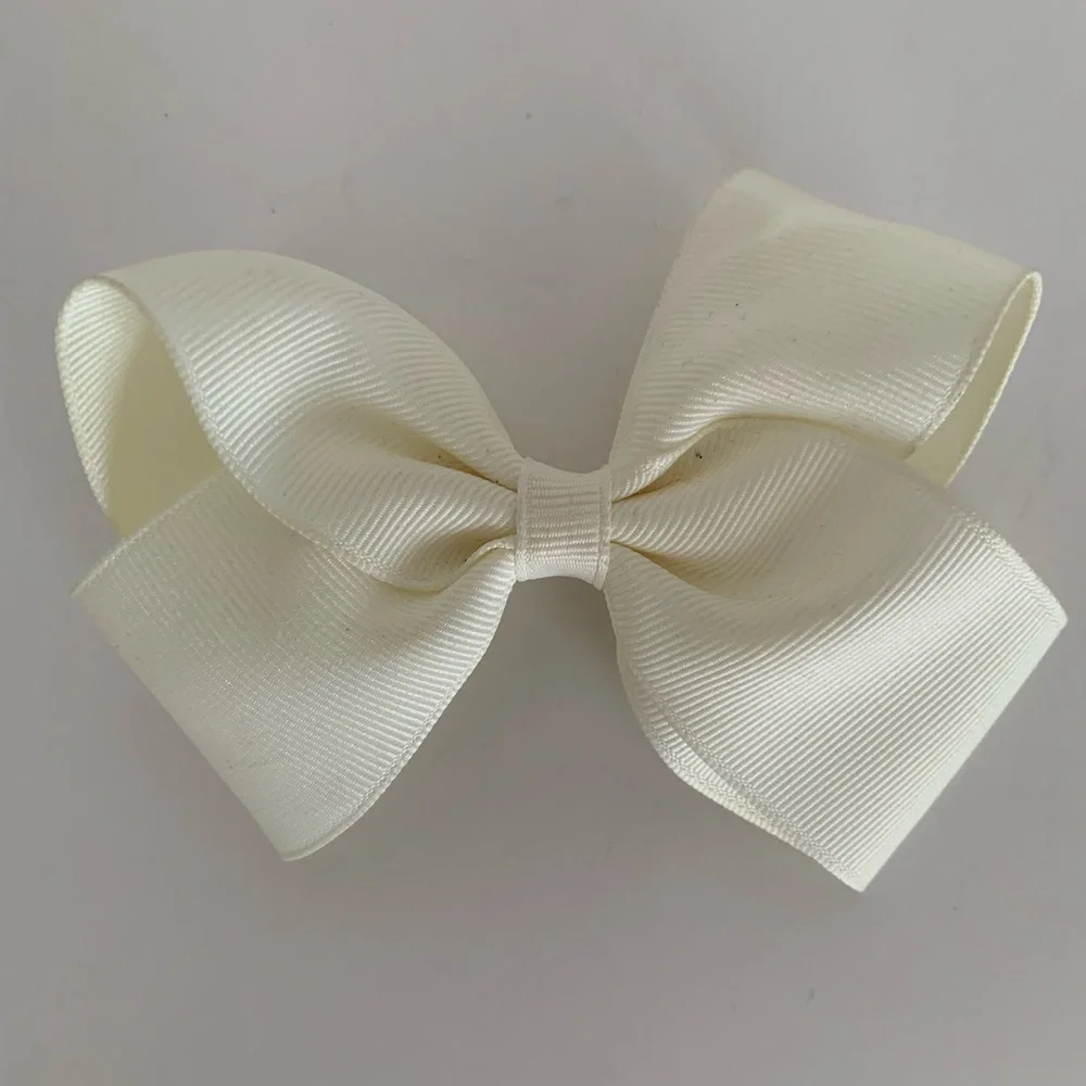Kids Bow Set Hair Clips Accessories 4 Pieces Black Blue Orange Cream